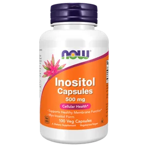 Inositol Vitamina Now Foods 100 Cápsulas Vegetales 500mg